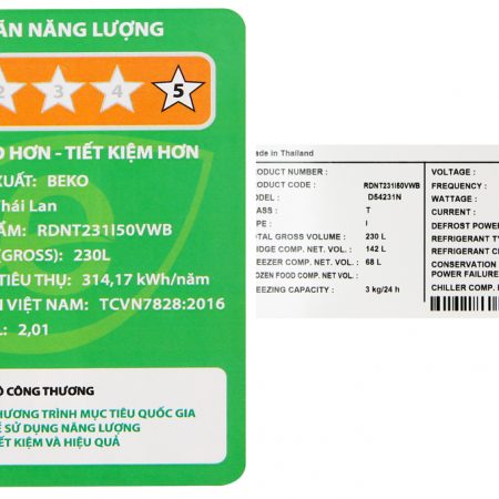 Tủ lạnh Beko Inverter 210 lít RDNT231I50VWB - Hình ảnh 12