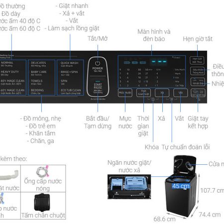 Máy giặt Samsung Inverter 22 kg WA22R8870GV/SV - Hình ảnh 2